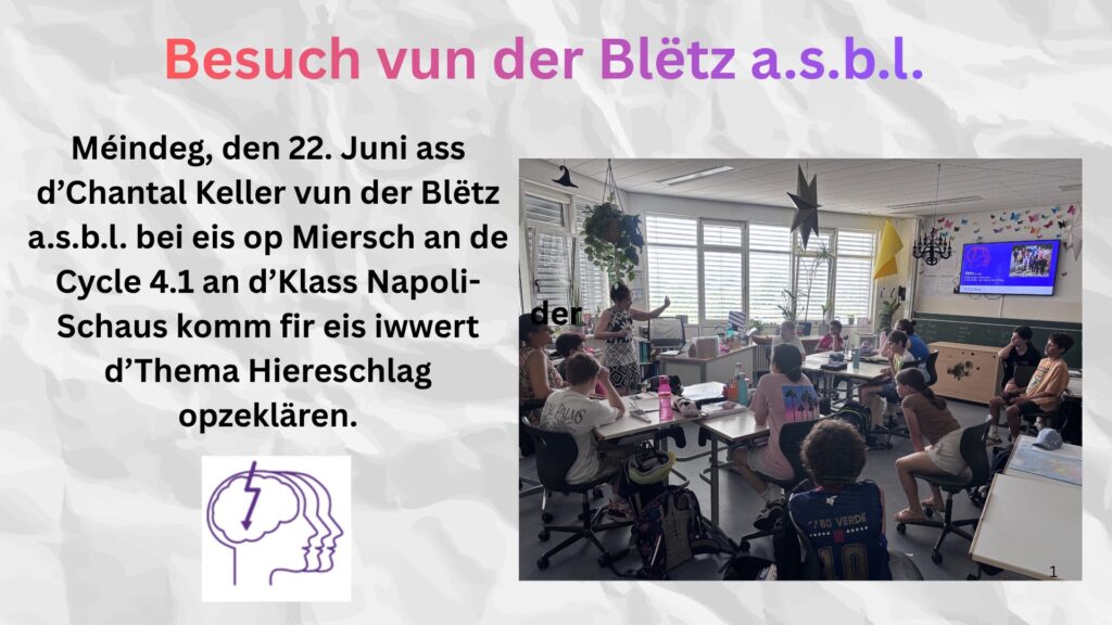 22. Juni 2026: Blëtz a.s.b.l. zu Miersch an der Klass Napoli-Schaus.