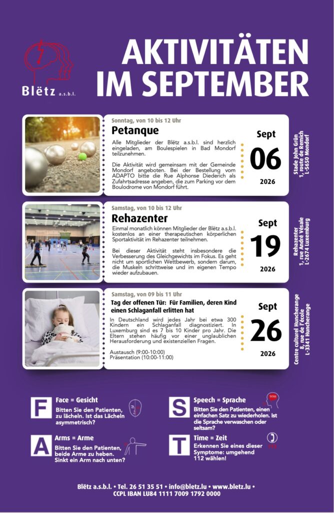 September 2026 : Aktivitäten im September