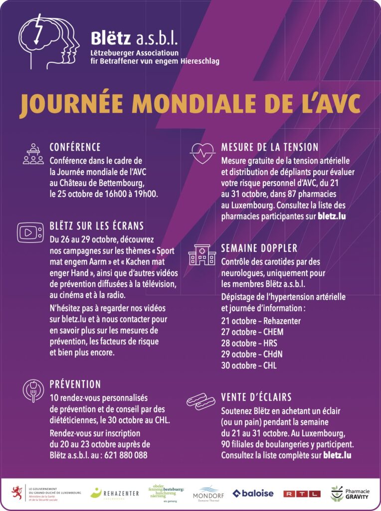 Octobre 2026 : Journée Mondiale de l’AVC 2026 et ses évènements